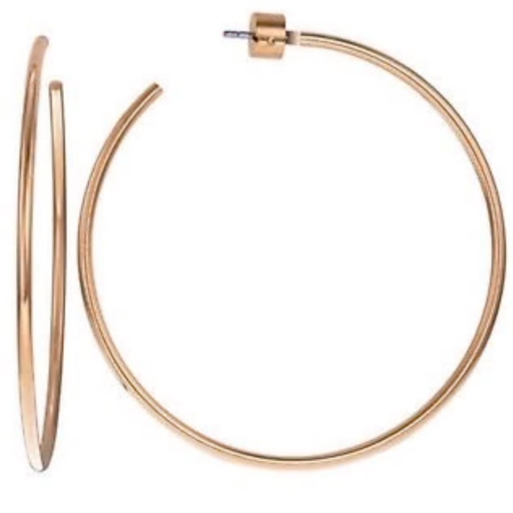 New Michael Kors Rose Gold Heritage Hoop Earrings - Picture 1 of 7